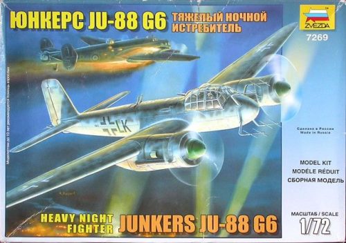 Zvezda Junkers Ju 88 G-6 Night Fighter katonai repülő makett 7269