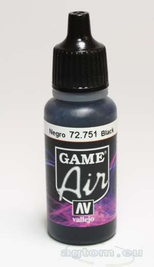 Vallejo Game Air - Black Fekete