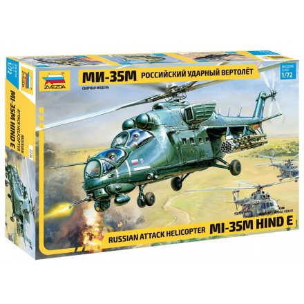 Zvezda Mil Mi-35 Soviet Helicopter 1:72 makett helikopter (7276)