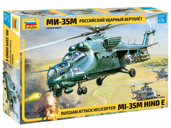 Zvezda Zvezda Mil Mi-35 Soviet Helicopter 1:72 makett helikopter (7276)