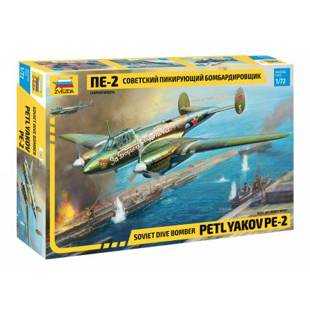 Zvezda Petlyakov Pe-2 1:72 makett harcjármű (7283)
