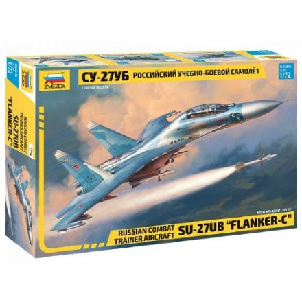 Zvezda Sukhoi SU-27 UB 1:72 makett repülő (7294)