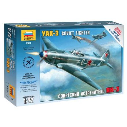 Zvezda Airplanes Yak-3 Soviet Fighter 1:72 makett repülő (7301)