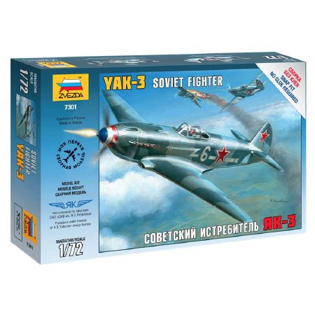 Zvezda Zvezda Airplanes Yak-3 Soviet Fighter 1:72 makett repülő (7301)