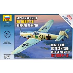   Zvezda Zvezda Messerschmitt B-109 F2 1:72 makett repülő (7302)