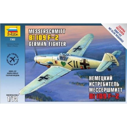 Zvezda Messerschmitt B-109 F2 1:72 makett repülő (7302)