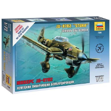 Zvezda Zvezda Ju-87B Stuka 1:72 makett repülő (7306)