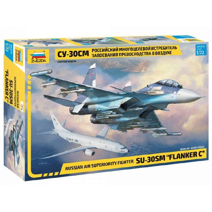 Zvezda Zvezda Sukhoi SU-30 SM 1:72 makett repülő (7314)