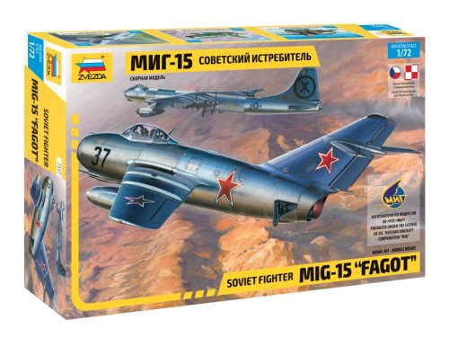 ZVEZDA Mig-15 Fagot 1:72 repülőgép makett 7317