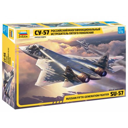 Zvezda Sukhoi SU-57 1:72 makett repülő (7319)
