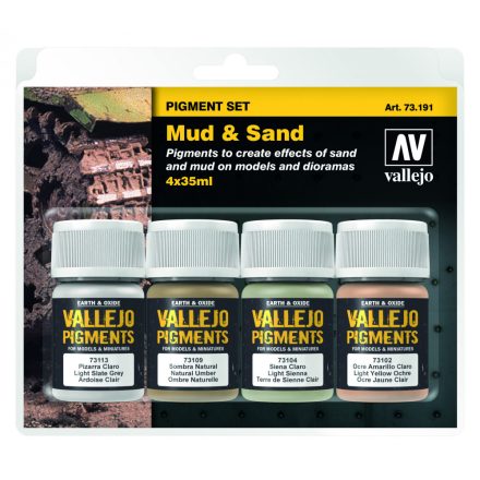 Vallejo 73191 Pigment Set - Mud & Sand