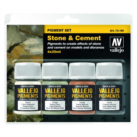 Vallejo 73192 Pigment Set - Stone & Cement