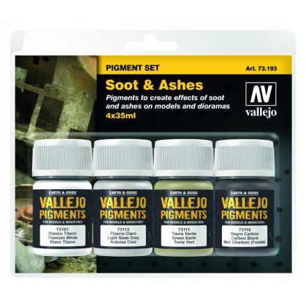 Vallejo 73193 Pigment Set - Soot & Ashes