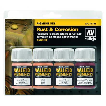 Vallejo 73194 Pigment Set - Rust & Corrosion