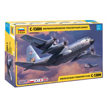 Zvezda C-130 H Hercules 1:72 makett repülő (7321)