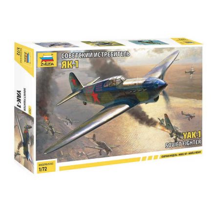 Zvezda YAKOVLEV YAK-1 Sovjet Fighter Aircraft WWII makett repülő (7327)
