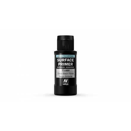 Vallejo 73660 Surface Primer - Gloss Black Primer 60 ml.