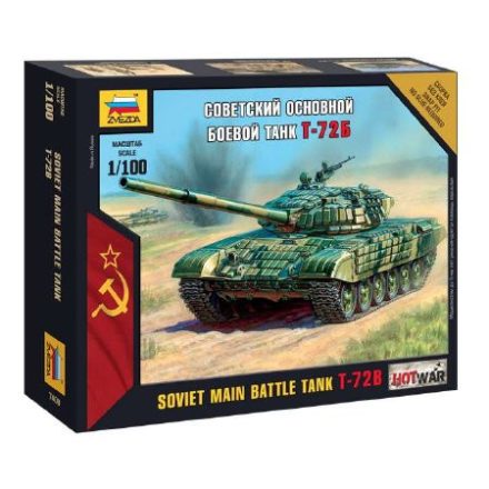 Zvezda T-72 Mini kit Modern 1:100 makett harcjármű (7400)