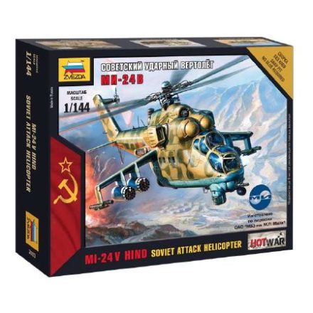 Zvezda Mil-24 VP Mini kits modern makett 1:72 makett helikopter (7403)