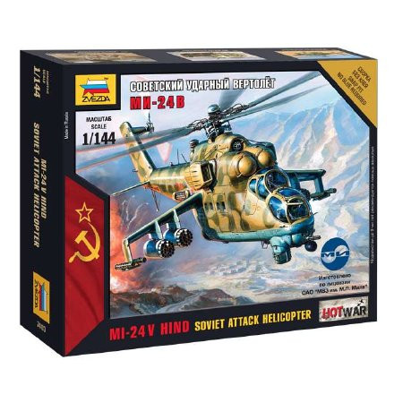 Zvezda Zvezda Mil-24 VP Mini kits modern makett 1:144 makett helikopter (7403)