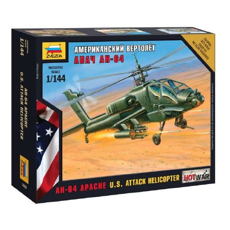 Zvezda Zvezda Apache Helicopter  1:144 makett helikopter (7408)