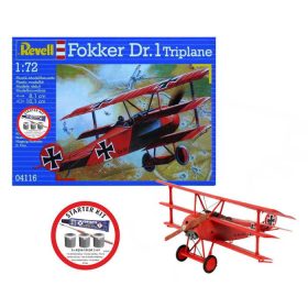   Revell Revell Starter Kit Fokker DR.1 Triplane 1:72 (74116) makett repülő