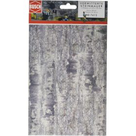 Busch Busch - Dekorlap: virtázott ipari kőfal (7415)