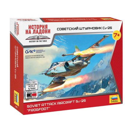 Zvezda SU-25 1:144 makett repülő (7431)