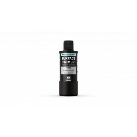 Vallejo 74660 Surface Primer - Gloss Black Primer 200 ml.
