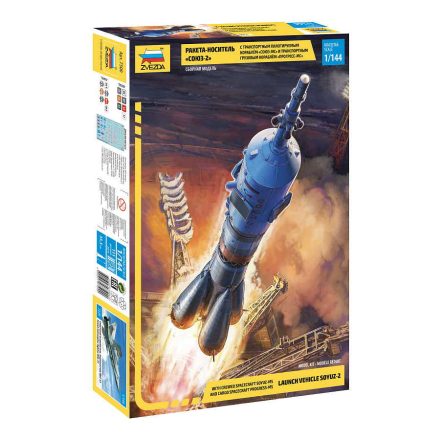 Zvezda Soyuz2.1a Launch vehicle Russian Space Rocket 1:144 makett űrhajó (7500)