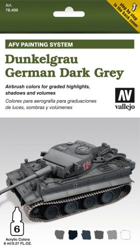 Vallejo German Dark Grey AFV paint set német sötétszürke színhez festék szett 78400