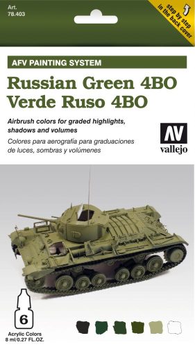 Vallejo Russian Green 4BO AFV paint set orosz 4BO zöldhöz festékes szett 78403