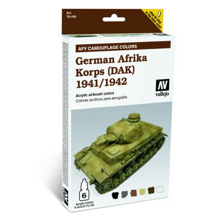Vallejo 78409 Model Air - AFV German Afrika Korps 1941/42 (DAK) Paint set