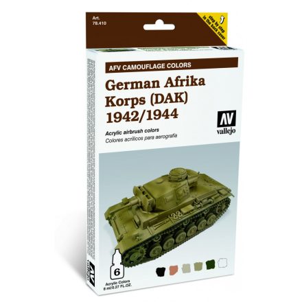 Vallejo 78410 Model Air - AFV German Afrika Korps 1942/44 (DAK) Paint set