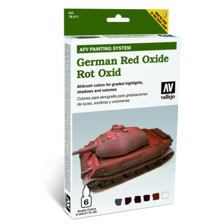 Vallejo Model Air - AFV German Red Oxide Armour Painting System Paint set