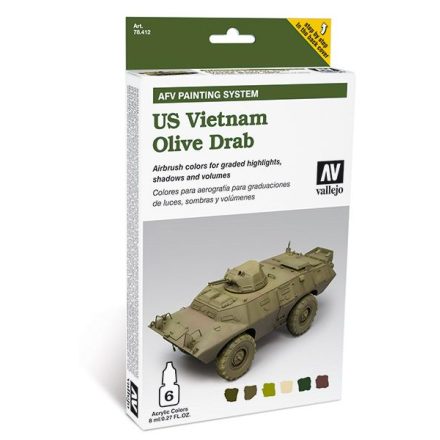 Vallejo US Vietnam Olive Drab AFV painting set 78412