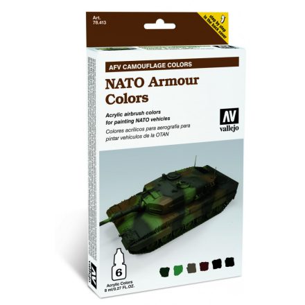 Vallejo 78413 Model Air - AFV NATO Armour Colors Paint set