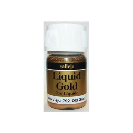 Vallejo Liquid Gold Old Gold fémpigmentes akholbázisú festék vallejo 792