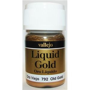 Vallejo Liquid Gold Old Gold fémpigmentes akholbázisú festék vallejo 792