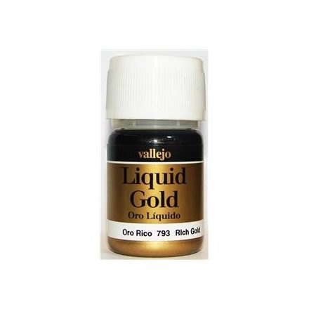 Vallejo Liquid Gold Rich Gold fémpigmentes akoholbázisú festék vallejo 793