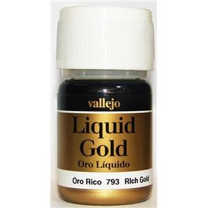 Vallejo Liquid Gold Rich Gold fémpigmentes akoholbázisú festék vallejo 793