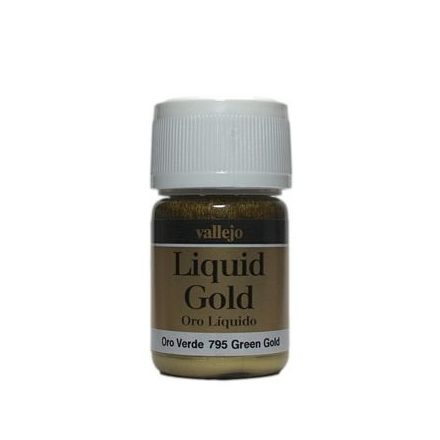 Vallejo Liquid Gold Green Gold fémpigmentes alkoholbázisú festék vallejo 795
