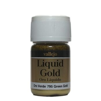 Vallejo Liquid Gold Green Gold fémpigmentes alkoholbázisú festék vallejo 795
