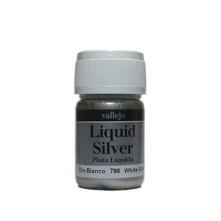 Vallejo Liquid Silver White Gold fémpigmentes alkoholbázisú festék vallejo 796