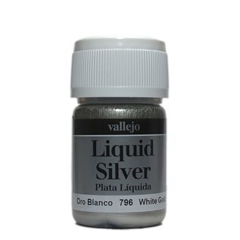 Vallejo Liquid Silver White Gold fémpigmentes alkoholbázisú festék vallejo 796