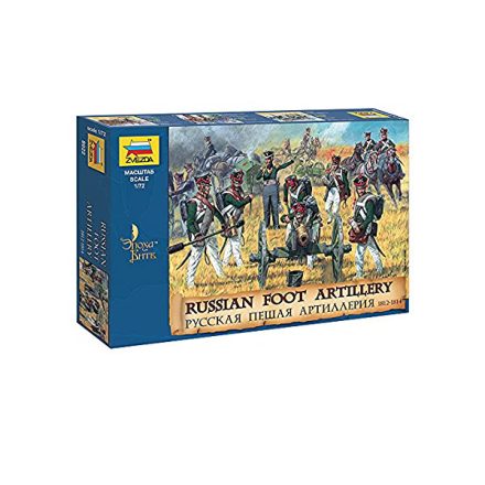 Zvezda Russian Foot Artillery 1812-14 makett figura 1:72 (8022)