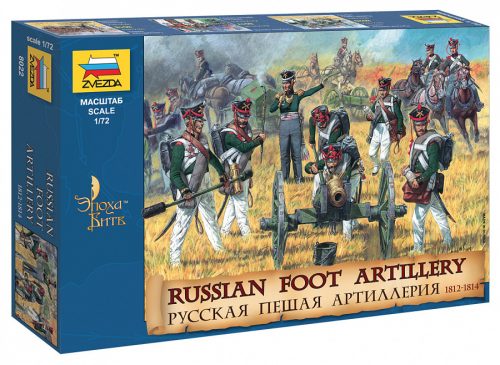 Zvezda RUSSIAN FOOT ARTILLERY 1812-14 1:72 makett 8022