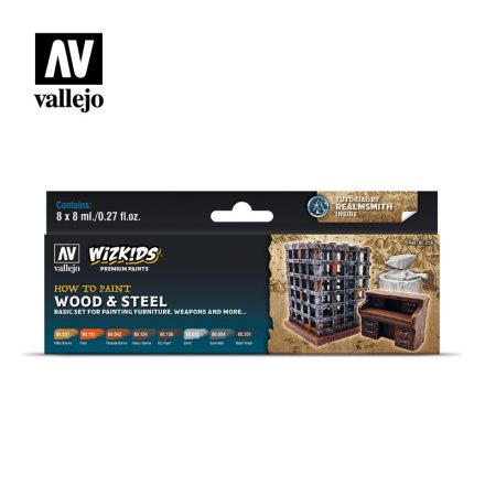Vallejo 80256 Wizkids - Wood & Steel Paint set