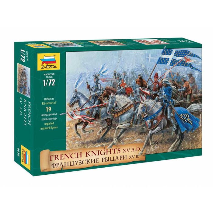 Zvezda Zvezda French Knights 15th Century 1:72 makett figura (8036)