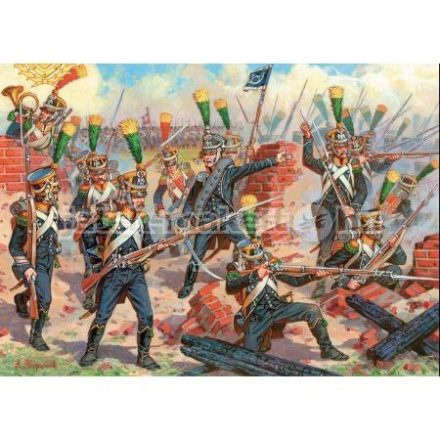 Zvezda French Voltigeurs Elite /1805-13/ makett figura 1:72 (8042)